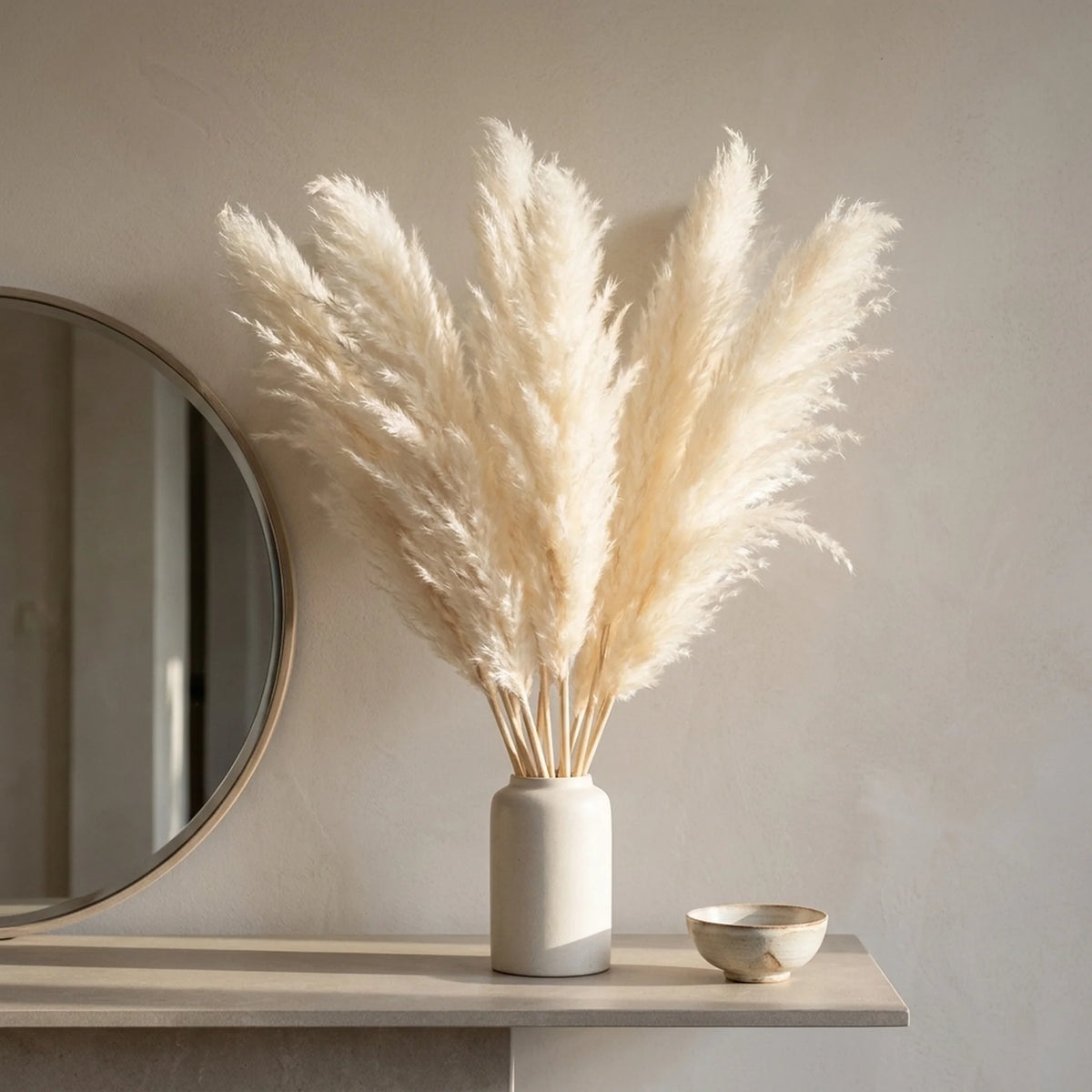 Pampas Grass Stems Artificial Feathery 25.6 Inch