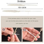 Pampas Grass Stems Artificial Feathery 25.6 Inch