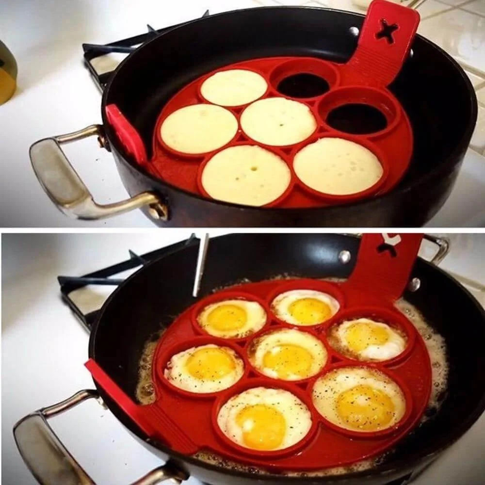 Pancake & Egg Maker Nonstick Silicone Even-Cooking