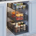 Pantry Basket Organizer Slide-Out Wire Drawers