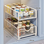 Pantry Basket Organizer Slide-Out Wire Drawers