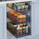 Pantry Basket Organizer Slide-Out Wire Drawers