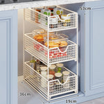 Pantry Basket Organizer Slide-Out Wire Drawers