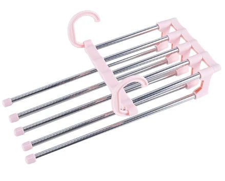 Pants Hanger Adjustable 5-Tier Space-Saving Rack