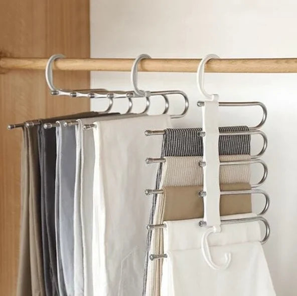 Pants Hanger Adjustable 5-Tier Space-Saving Rack