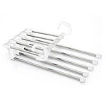 Pants Hanger Foldable Space-Saving Fits 5 Pairs