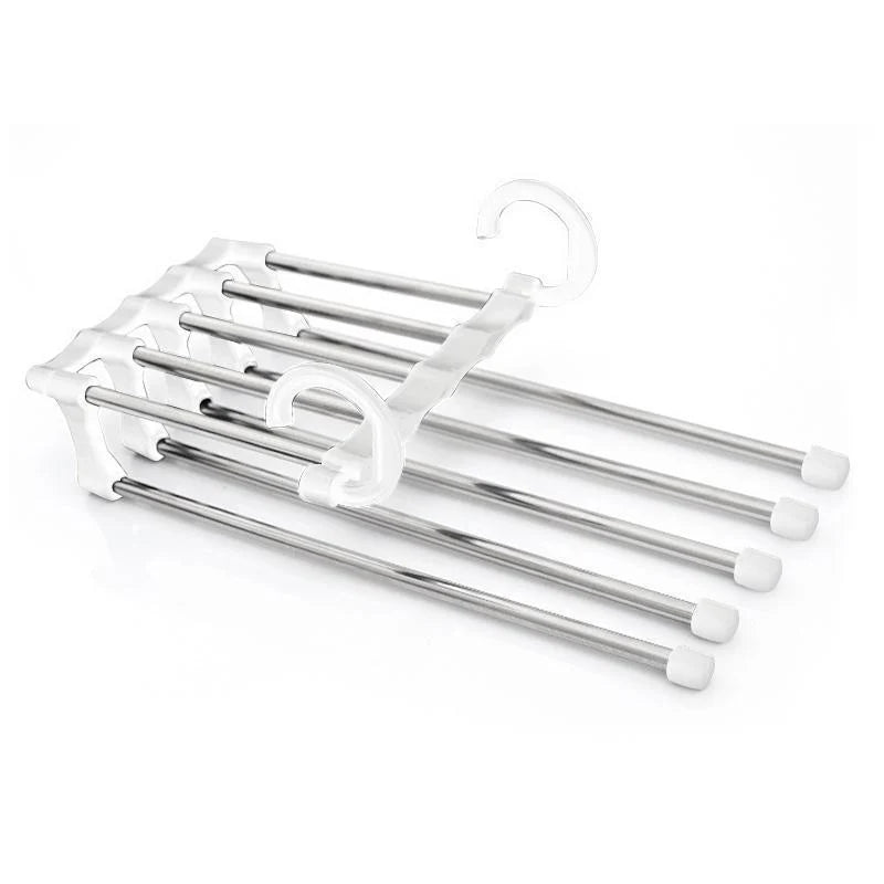 Pants Hanger Foldable Space-Saving Fits 5 Pairs