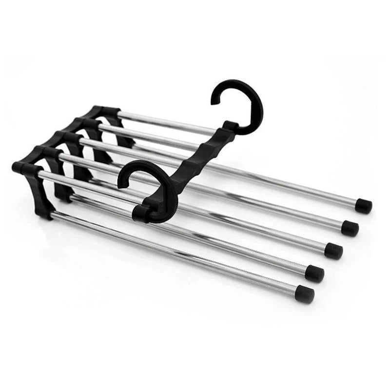 Pants Hanger Foldable Space-Saving Fits 5 Pairs