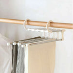 Pants Hanger Foldable Space-Saving Fits 5 Pairs