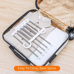 Pants Hanger Rack 5-Tier Space-Saving Adjustable Sliding Rods
