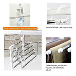 Pants Hanger Stainless Steel Retractable Space-Saving 5-Pair Capacity