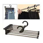 Pants Hanger Telescopic Stainless Steel Holds 5 Pairs