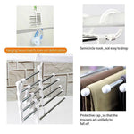 Pants Hanger Telescopic Stainless Steel Holds 5 Pairs