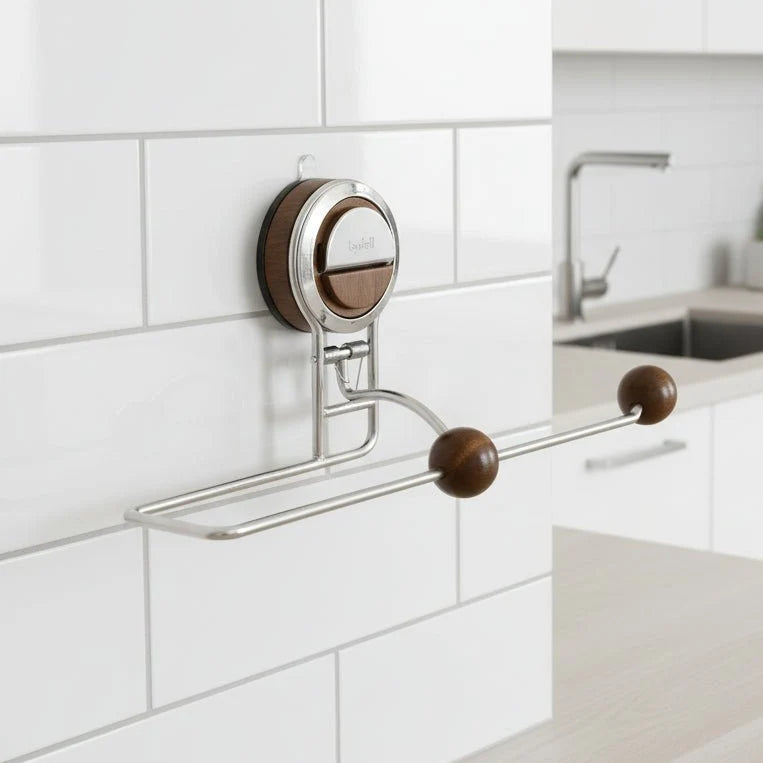 Paper Towel Holder Stainless Steel Drill-Free Suction Mount Repositionable