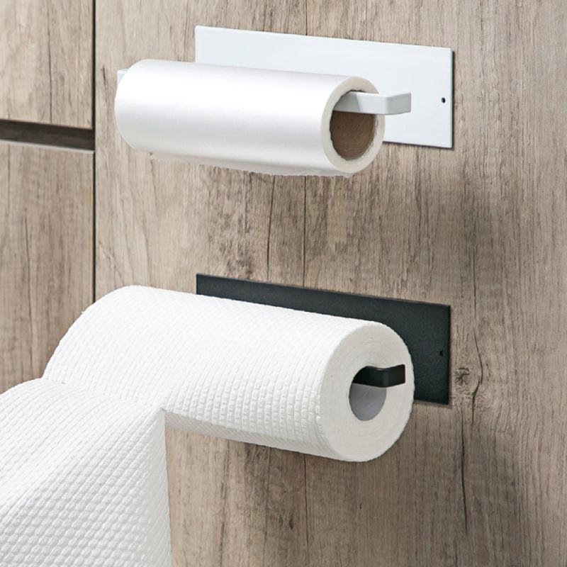 Paper Towel Holder Wall-Mounted Iron Space-Saving