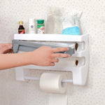 Paper Towel Holder & Wrap Dispenser Wall-Mounted With Cutters