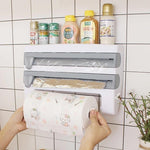 Paper Towel Holder & Wrap Dispenser Wall-Mounted With Cutters