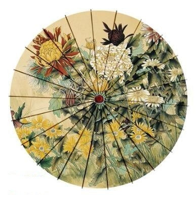 Parasol Cotton Paper & Bamboo Japanese Design