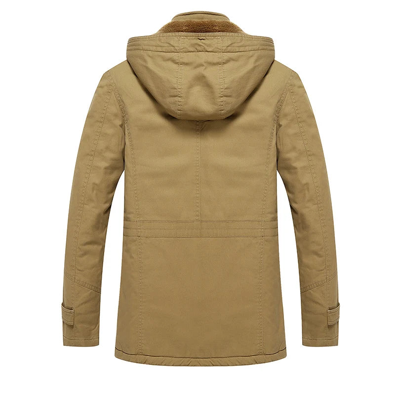 Parka Jacket Teddy Fleece Lined Wind-Resistant Hooded