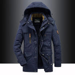 Parka Jacket Windproof Fleece Lined Removable Hood