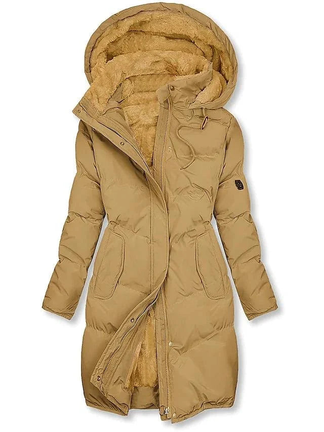 Parka Long Quilted Fully Lined Adjustable Drawstring Hood