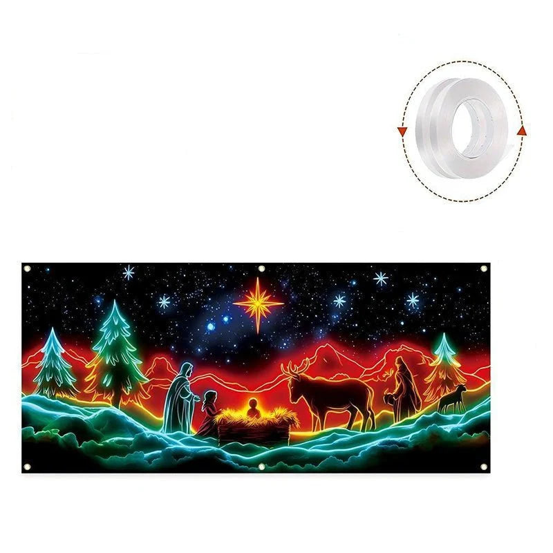 Party Backdrop UV-Fluorescent Blacklight Tear-Resistant Fabric