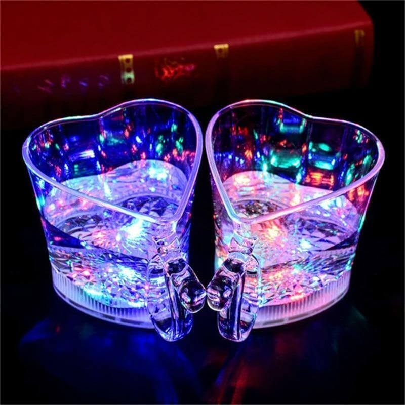 Party Cup Heart-Shaped Liquid-Activated Seven-Color Glow