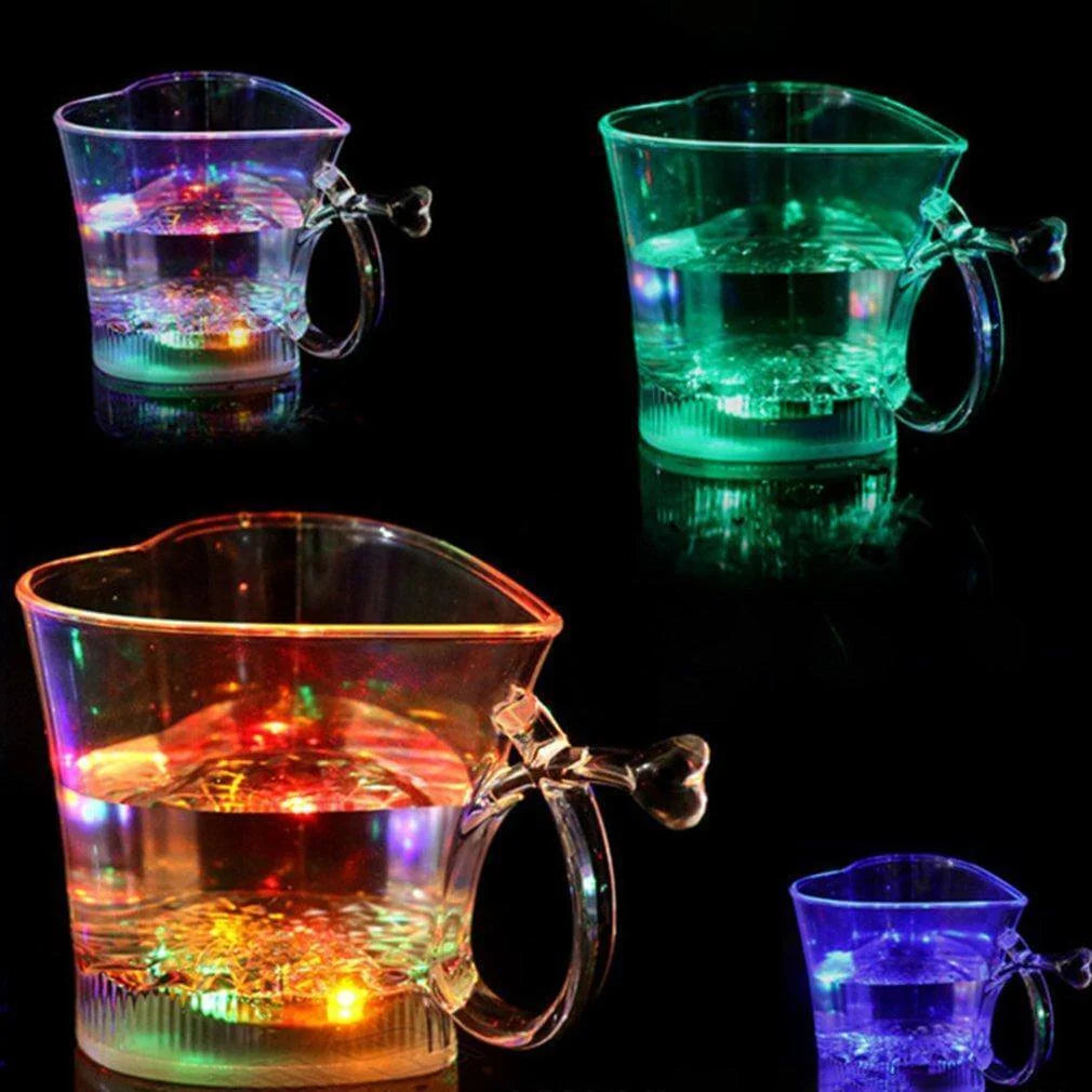 Party Cup Heart-Shaped Liquid-Activated Seven-Color Glow