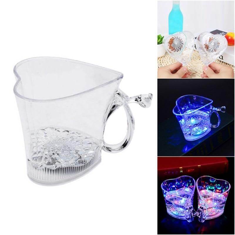 Party Cup Heart-Shaped Liquid-Activated Seven-Color Glow
