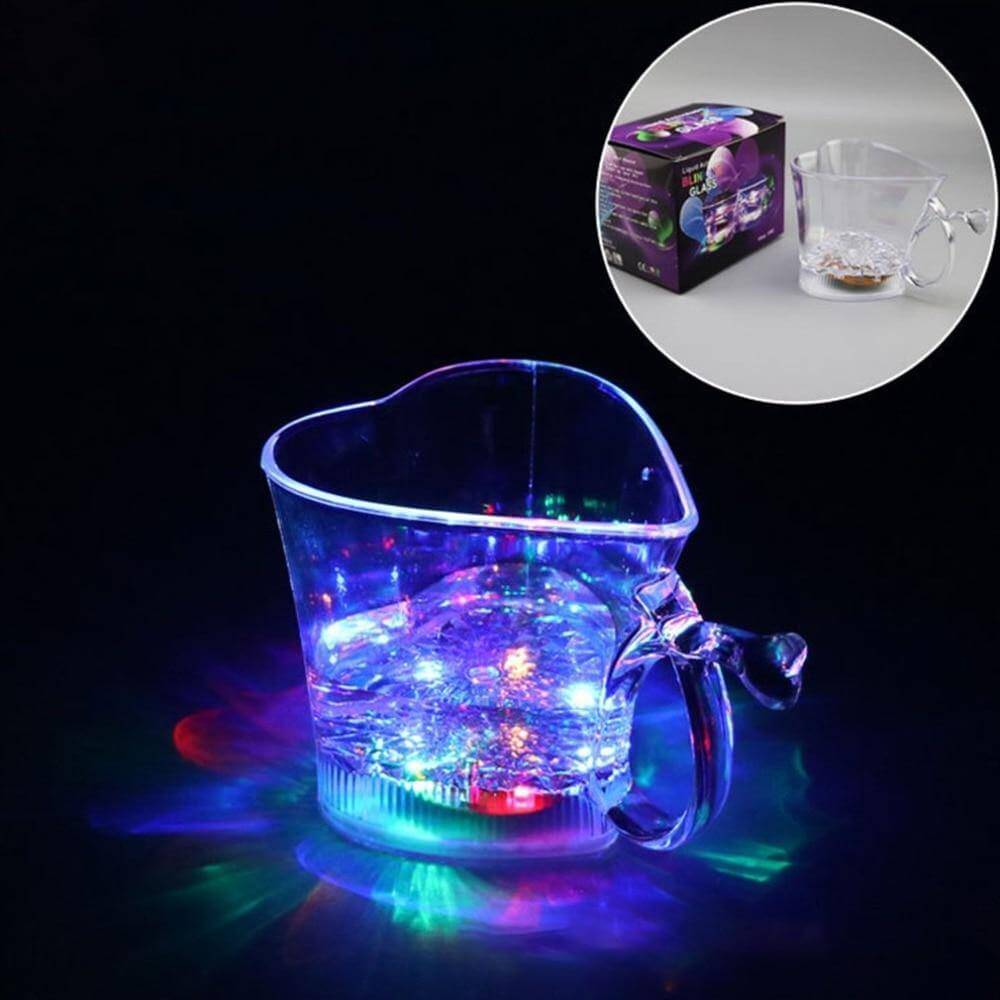 Party Cup Heart-Shaped Liquid-Activated Seven-Color Glow