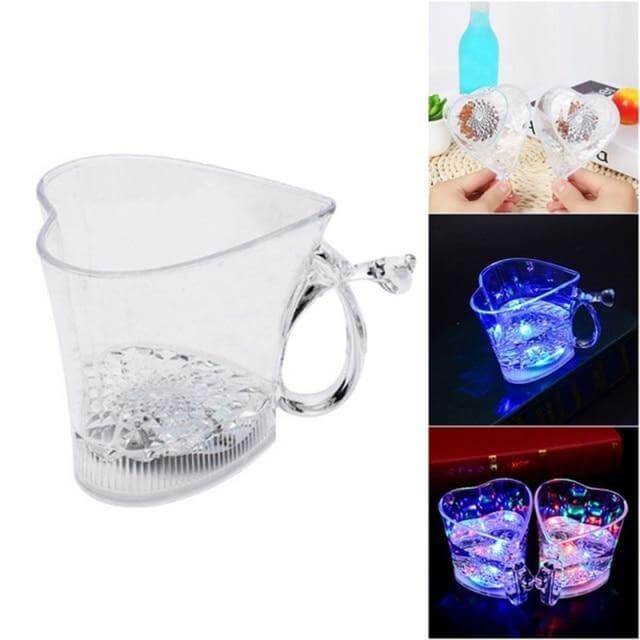 Party Cup Heart-Shaped Liquid-Activated Seven-Color Glow
