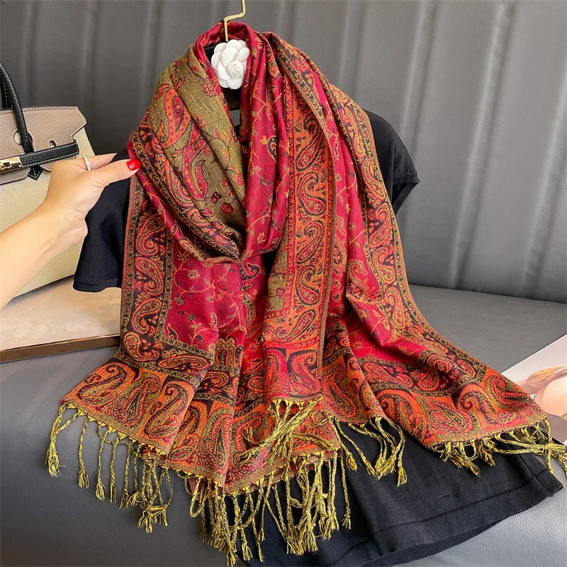 Pashmina Wrap Soft Cashmere-Like Feel Four-Season