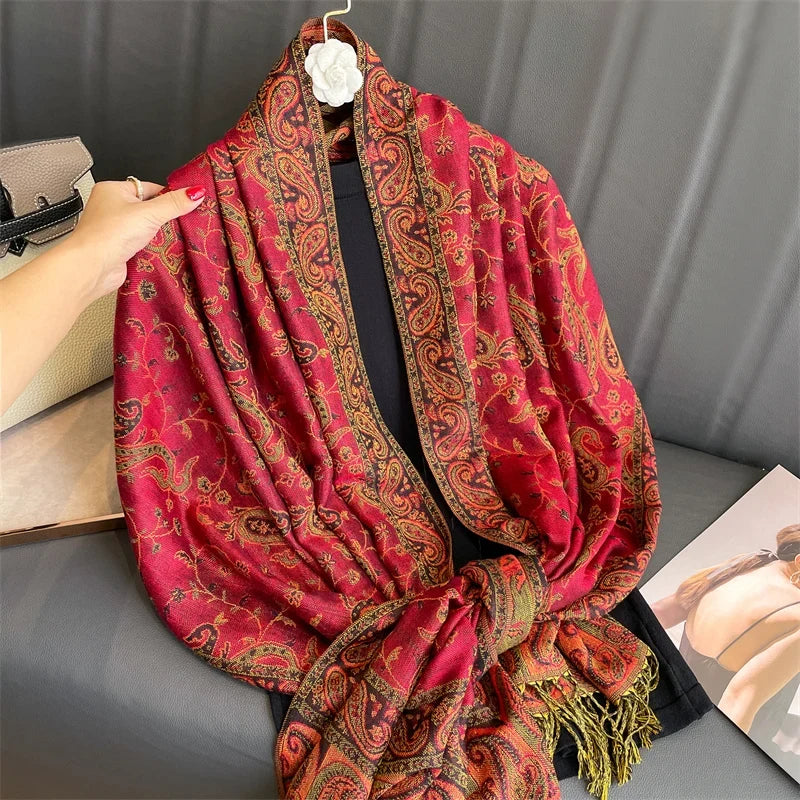 Pashmina Wrap Soft Cashmere-Like Feel Four-Season