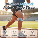 Patella Support Brace Silicone Shock-Absorbing Dual-Buckle