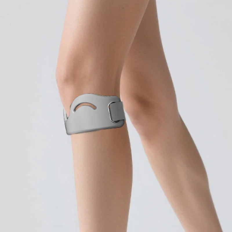 Patella Support Brace Silicone Shock-Absorbing Dual-Buckle