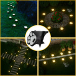 Pathway Stake Lights Solar Paw Print Dusk-To-Dawn