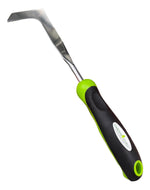 Patio Crack Weeder Stainless Steel L-Shaped Head Ergonomic Soft-Grip Handle