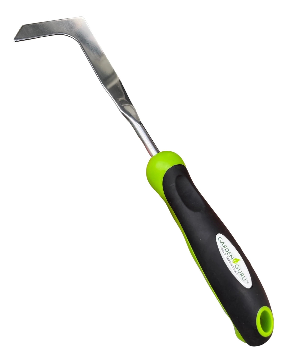 Patio Crack Weeder Stainless Steel L-Shaped Head Ergonomic Soft-Grip Handle
