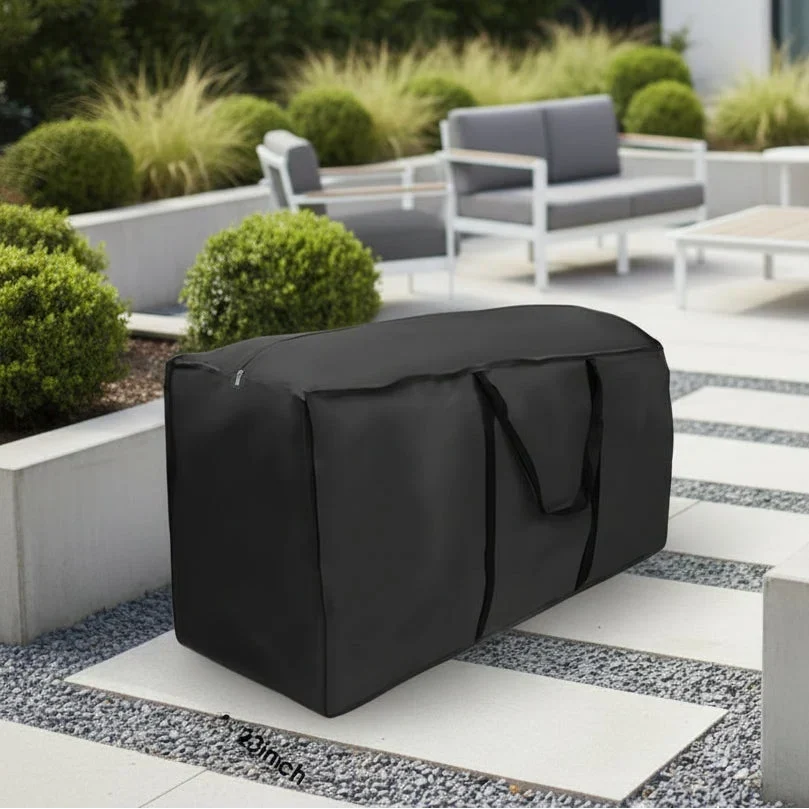 Patio Cushion Storage Bag Water-Resistant Zippered Carry Handles