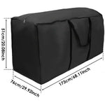 Patio Cushion Storage Bag Water-Resistant Zippered Carry Handles