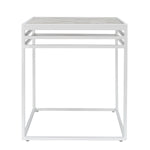 Patio Side Table Ceramic Mosaic Tile Top Steel Frame UV-Resistant Finish