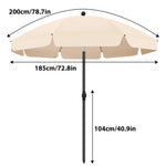 Patio Umbrella Tilting UV-Resistant 79-Inch Canopy