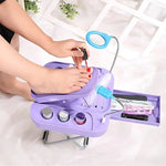 Pedicure Foot Rest Adjustable LED Magnifier & Drying Fan