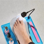 Pedicure Foot Rest Adjustable LED Magnifier & Drying Fan
