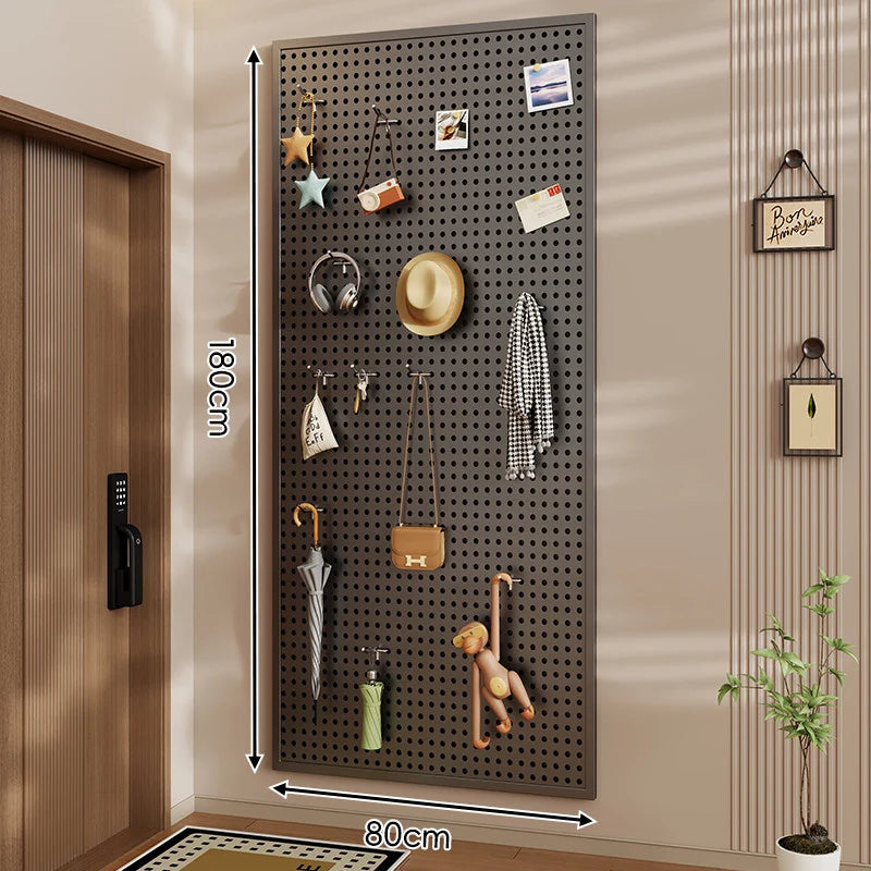 Pegboard Organizer Wall-Mounted Modular With 10 Hooks
