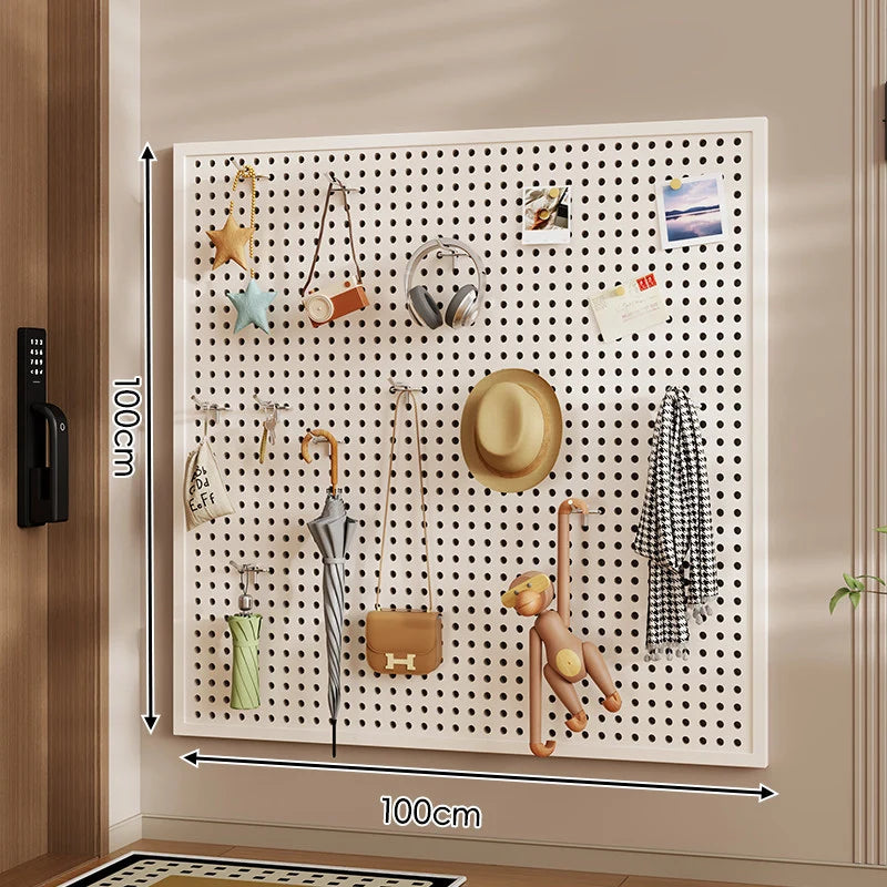 Pegboard Organizer Wall-Mounted Modular With 10 Hooks
