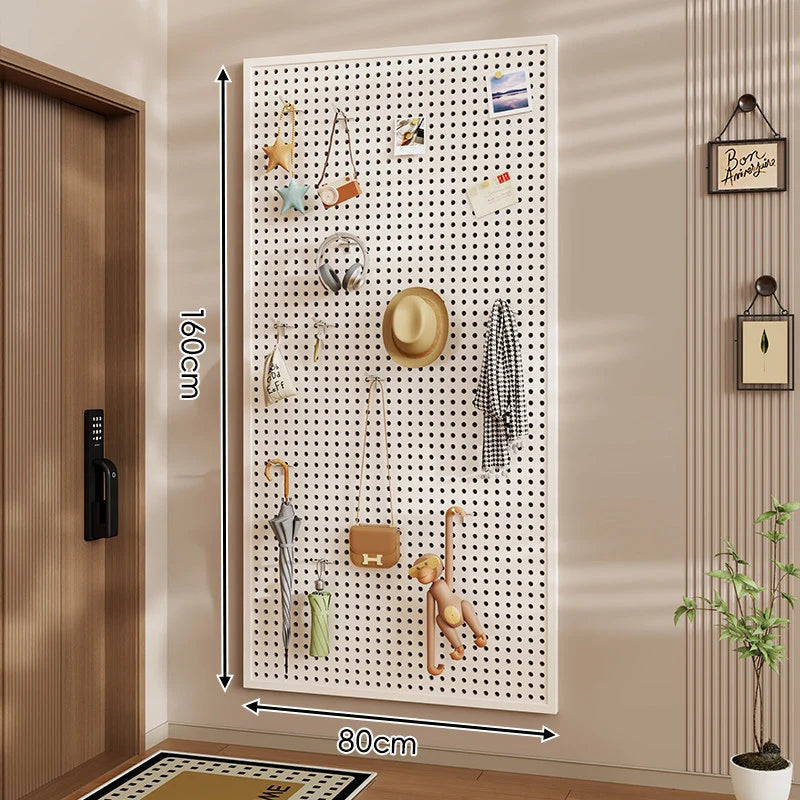 Pegboard Organizer Wall-Mounted Modular With 10 Hooks