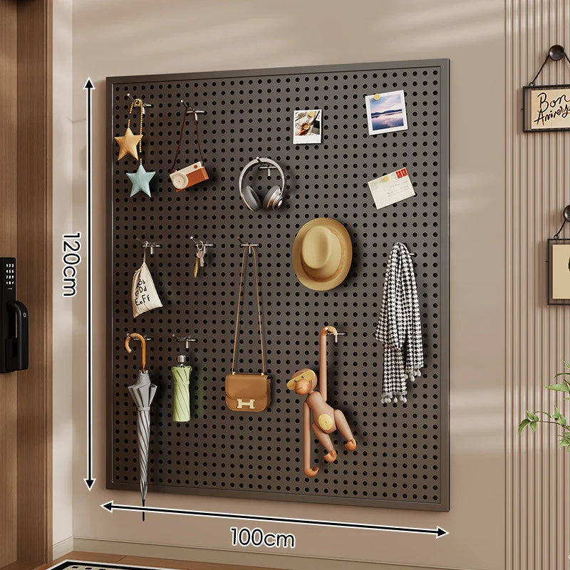 Pegboard Organizer Wall-Mounted Modular With 10 Hooks