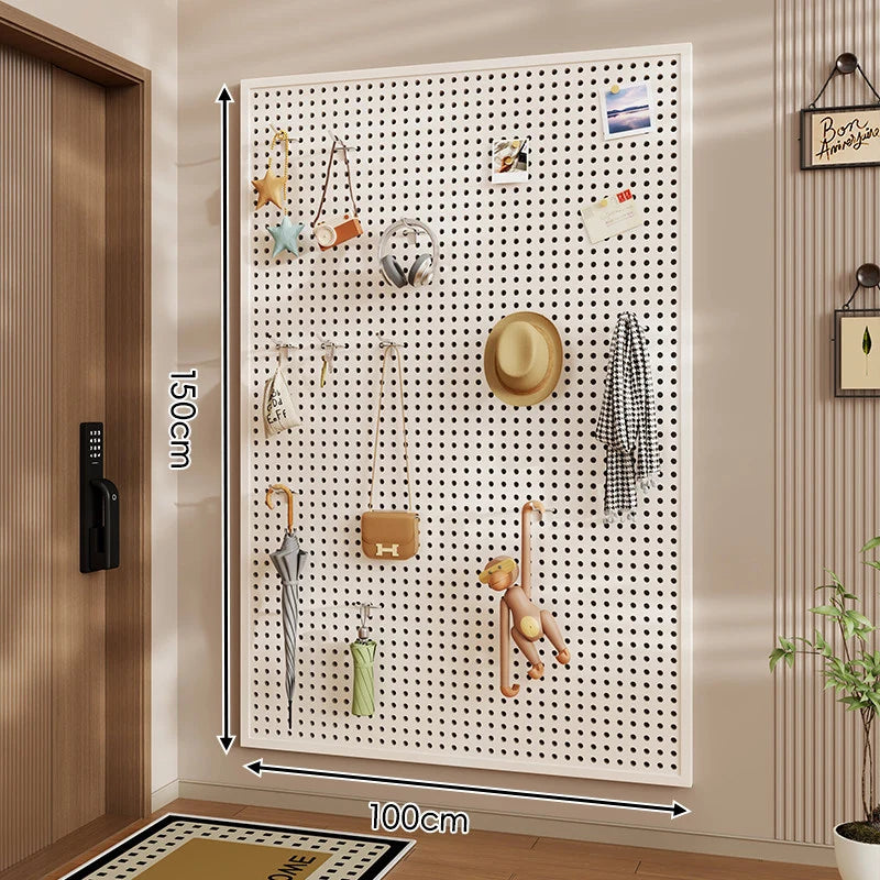 Pegboard Organizer Wall-Mounted Modular With 10 Hooks