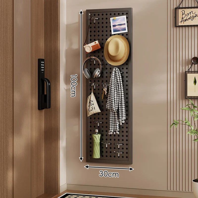 Pegboard Organizer Wall-Mounted Modular With 10 Hooks